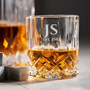 Personalized BOHEMIA Whiskey Tumbler for 40th 50th 60th Birthday