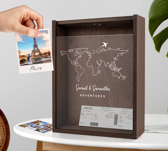 Personalized Adventures Memory Box | Wooden Travel Keepsake Box