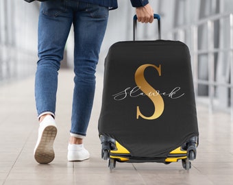 Custom Luggage Cover Travel | 18-28 Inch Suitcase Cover | Travel Bag Covers | Gift for Him | Holiday Gift | Luggage Tag