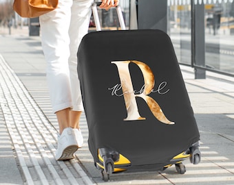 Luggage Cover with Name | 18-28 Inch Suitcase Cover | Perfect Gift for Travel Lover | Gift for Her | Holiday Gift | Baggage Protector