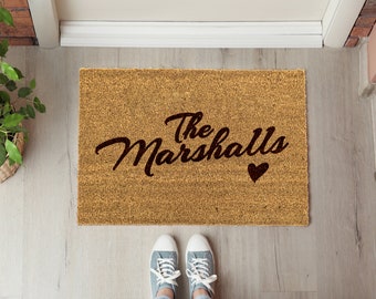 Personalised Doormat 60x40cm - Doormats With Name - Housewarming Gif