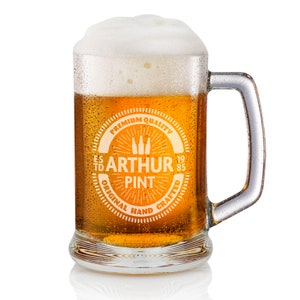 Personalised Pint 500ml with Name for Birthday - Beer Mug
