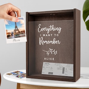 Memories Adventures Box for Tickets, Picture, Post Card | Memories Collection Box | Keepsakes Ticket Box