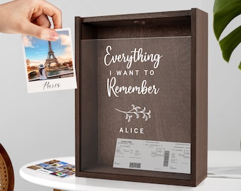 Memories Adventures Box for Tickets, Picture, Post Card | Memories Collection Box | Keepsakes Ticket Box