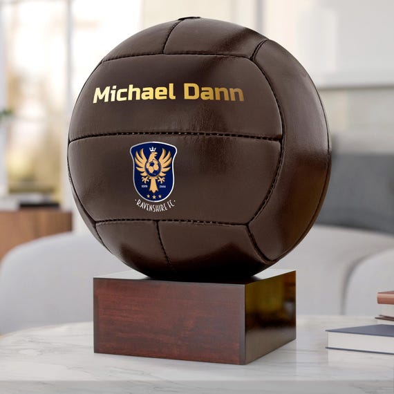 Custom Vintage Soccer Ball: Personalized Coach/Player Gift