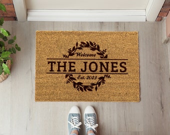 Personalised Large Doormat - New Home Decor - Gift Idea - Custom Doormat