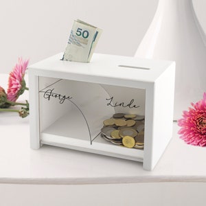 Personalized Money Bank for Husband and Wife | Personalised Money Box | Engagement Gift | Mr and Mrs | Money Saving Gift | Piggy Bank Adult