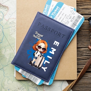 Personalized Passport Cover for Women - Traveler&#39;s Gift