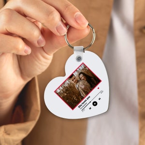Custom Photo Keychain - Music Acrylic Plaque - Personalized Photo Keychain - Gift for Her, Him, Family