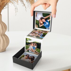 Handmade Photo Pull Out Gift Box for Couples | Personalized Memory Keepsake Box | Customized Photo Frame Shadow Box