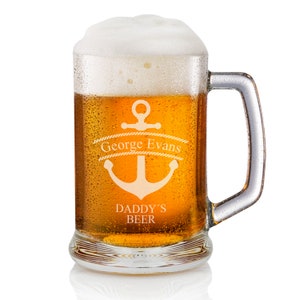 Personalised Beer Glass Mug 500ml - Gifts for Father