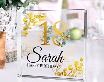 Plaque d'anniversaire personnalisée pour les 18, 21, 30, 40, 50, - Cadeaux pour un ami - Cadeau pour elle