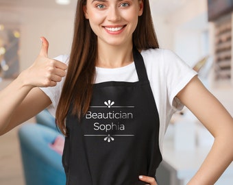 Avental de Esteticista Personalizado: Avental de Algodão Personalizado para Salão