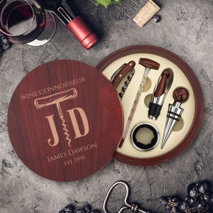 Personalised Wine Accessory - Custom 5 Set Wine For Gift Idea