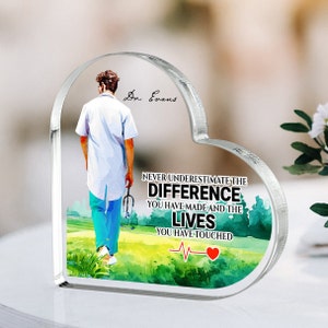 Plaque cadeau de remerciement personnalisée pour médecin - Plaque d'appréciation - Plaque de retraite du médecin
