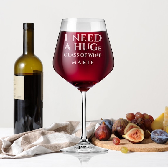Personalized XXL Wine Glass: Engraved Gift for Wine Lover (29oz) - Etsy