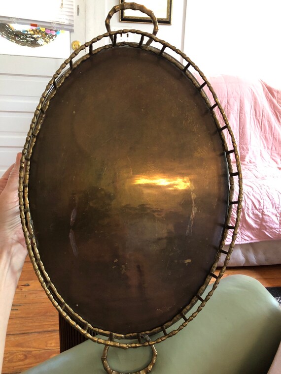 Decorative Crafts Inc Brass Platter With Ornate 2 Inch Etsy