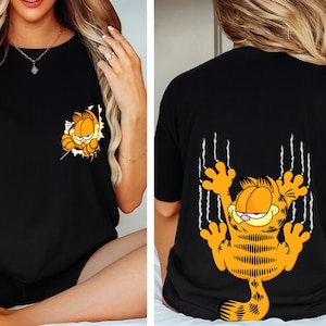 Retro Garfield Climbing T-Shirt: Comfort Colors Graphic Tee