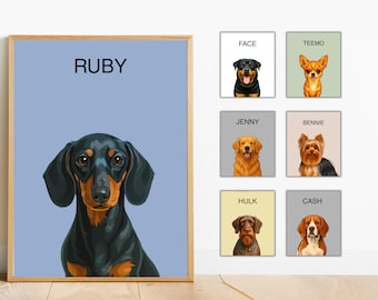 One-of-a-Kind Digital Pet Portrait - Personalized Dog and Cat Artwork (Instant Download)