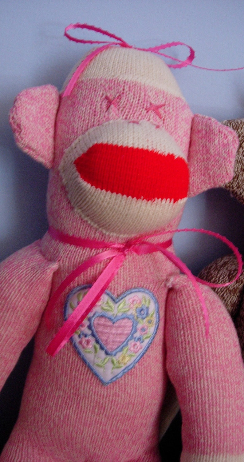 pink sock monkey