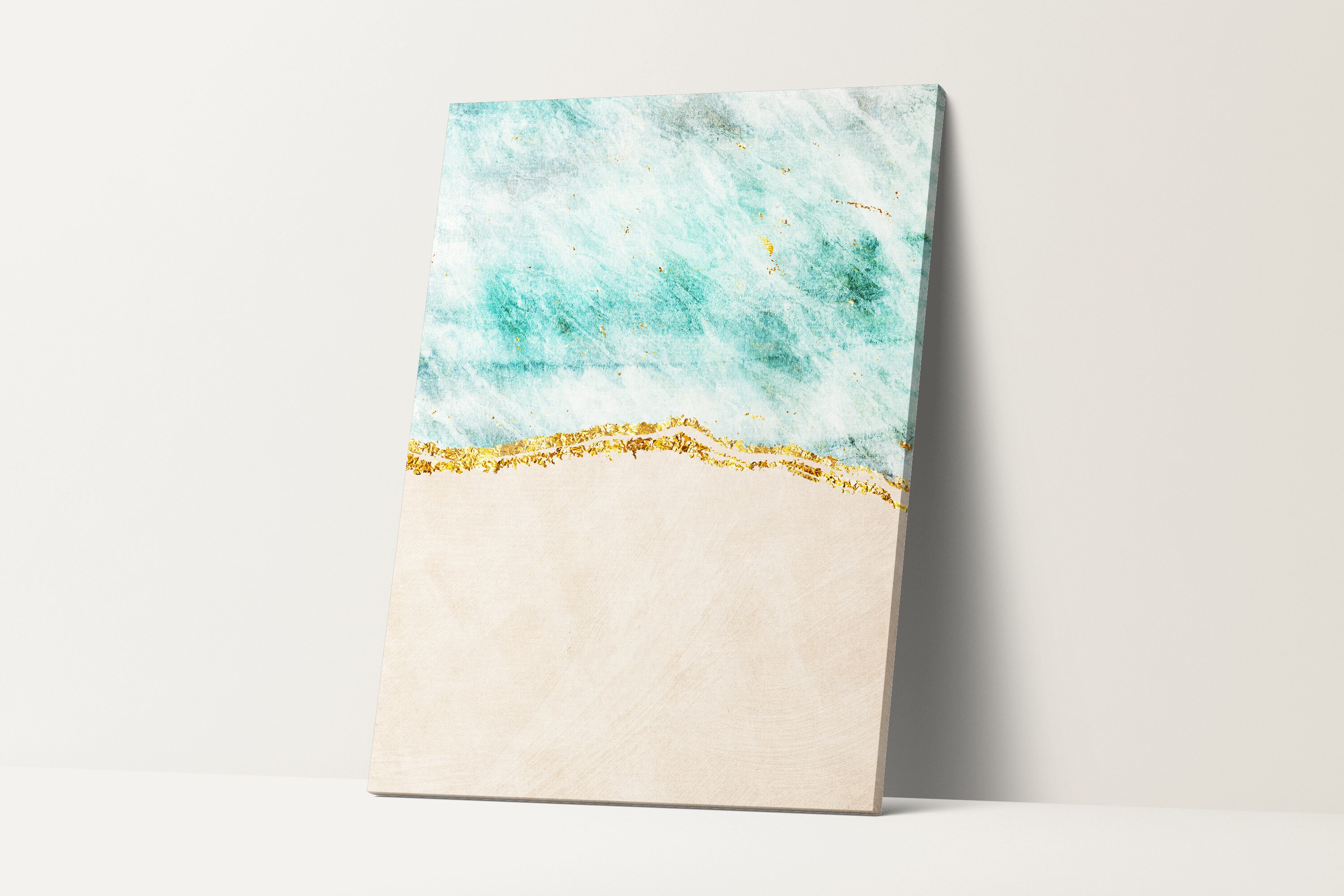 Set of 3 Beach Canvas Wall Art Large Coastal Minimalist | Etsy