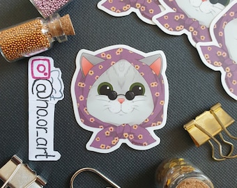 Babushka Cat Stickers