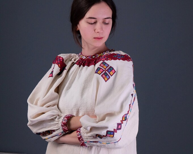 Antique Carpathian Dress Pure Linen Homespun Dress Vintage - Etsy