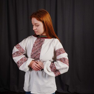 Antique Lviv region shirt Antique blouse Antique cotton blouse Very nice blouse Rare blouse Hutsul region shirt Authentic shirt image 3