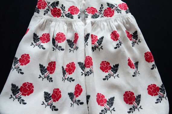 Flower pattern BRIGHT colors! Soft homespun hemp H