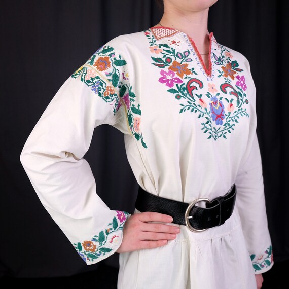 Very nice antique dress Linen dress Homespun line… - image 4