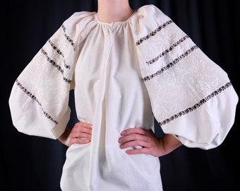 White LACE blouse!! Lace work in black embroidered frame White Lace work Folk Shirt Handmade vyshyvanka Ukrainian boho dress