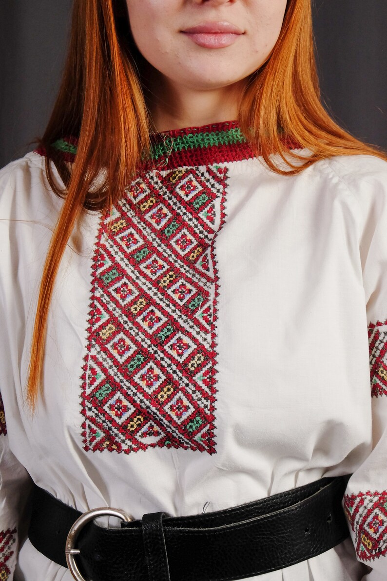 Antique Lviv region shirt Antique blouse Antique cotton blouse Very nice blouse Rare blouse Hutsul region shirt Authentic shirt image 5