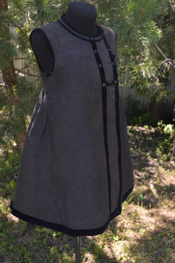 Noble antique vest Ukrainian vest Velvet decorated