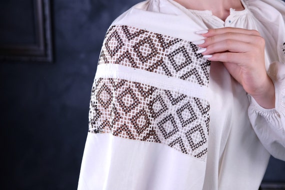 Interesting LACE DRESS Interesting embroidery Rar… - image 3