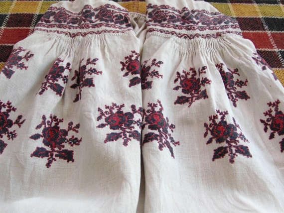 Homespun hemp dress Ancient Ukrainian dress Embroi