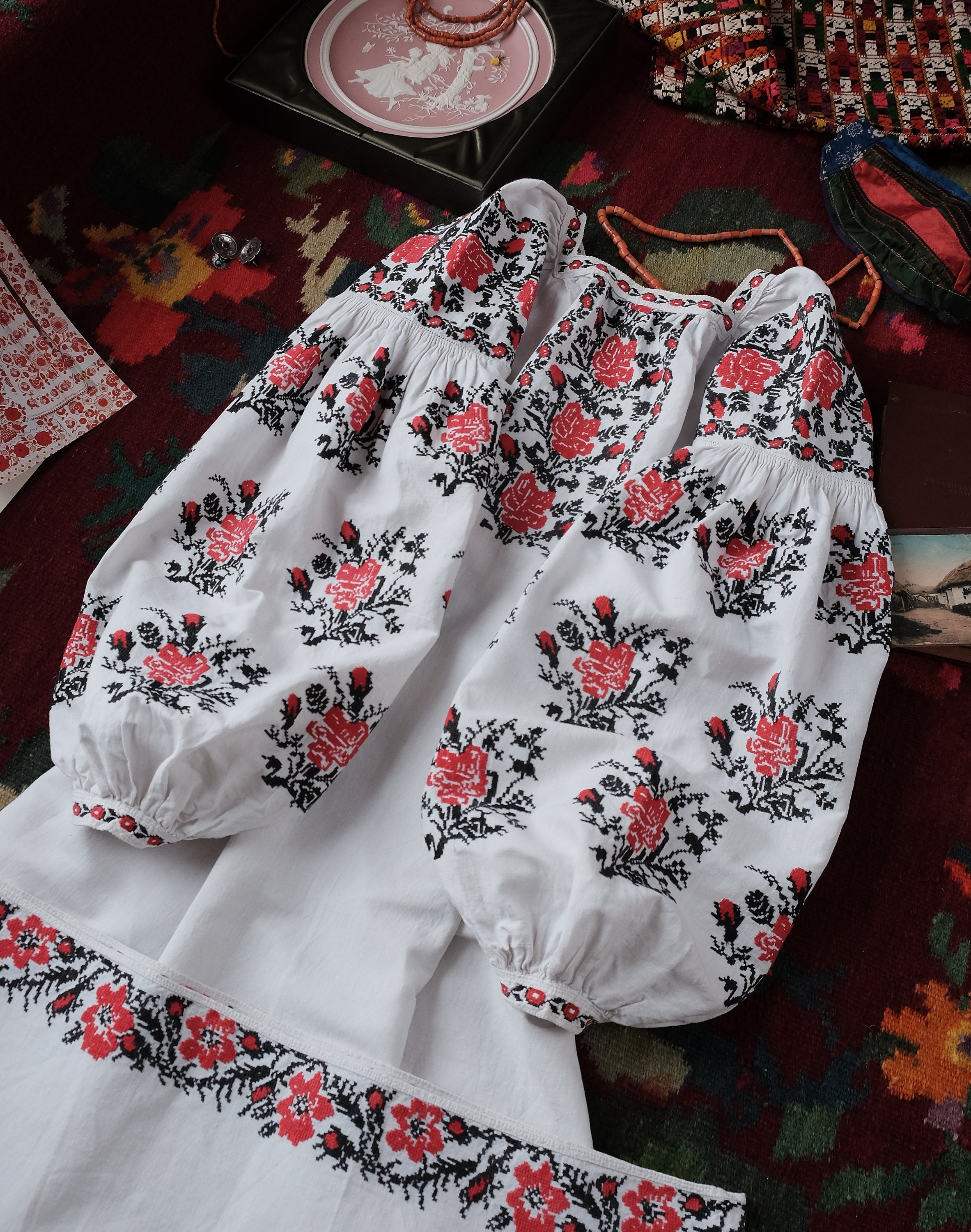 FULL NECK Dress Very Nice Dress Ukrainian Embroidered Dress Etsy