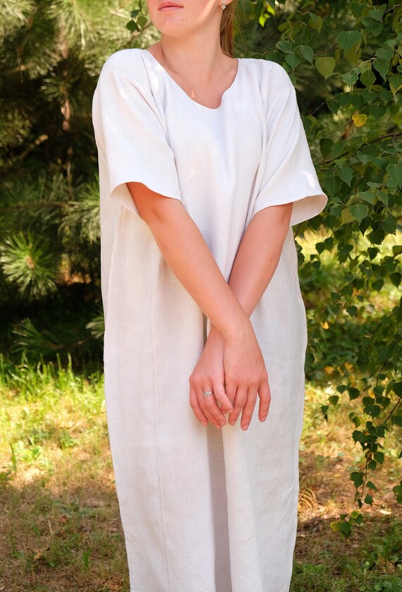 Non embroidered antique dress! Elite homespun hemp