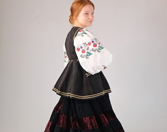 Antique Ukrainian vest Antique black vest Antique Ukrainian vest Vintage vest Folk vest Sleeveless jacket