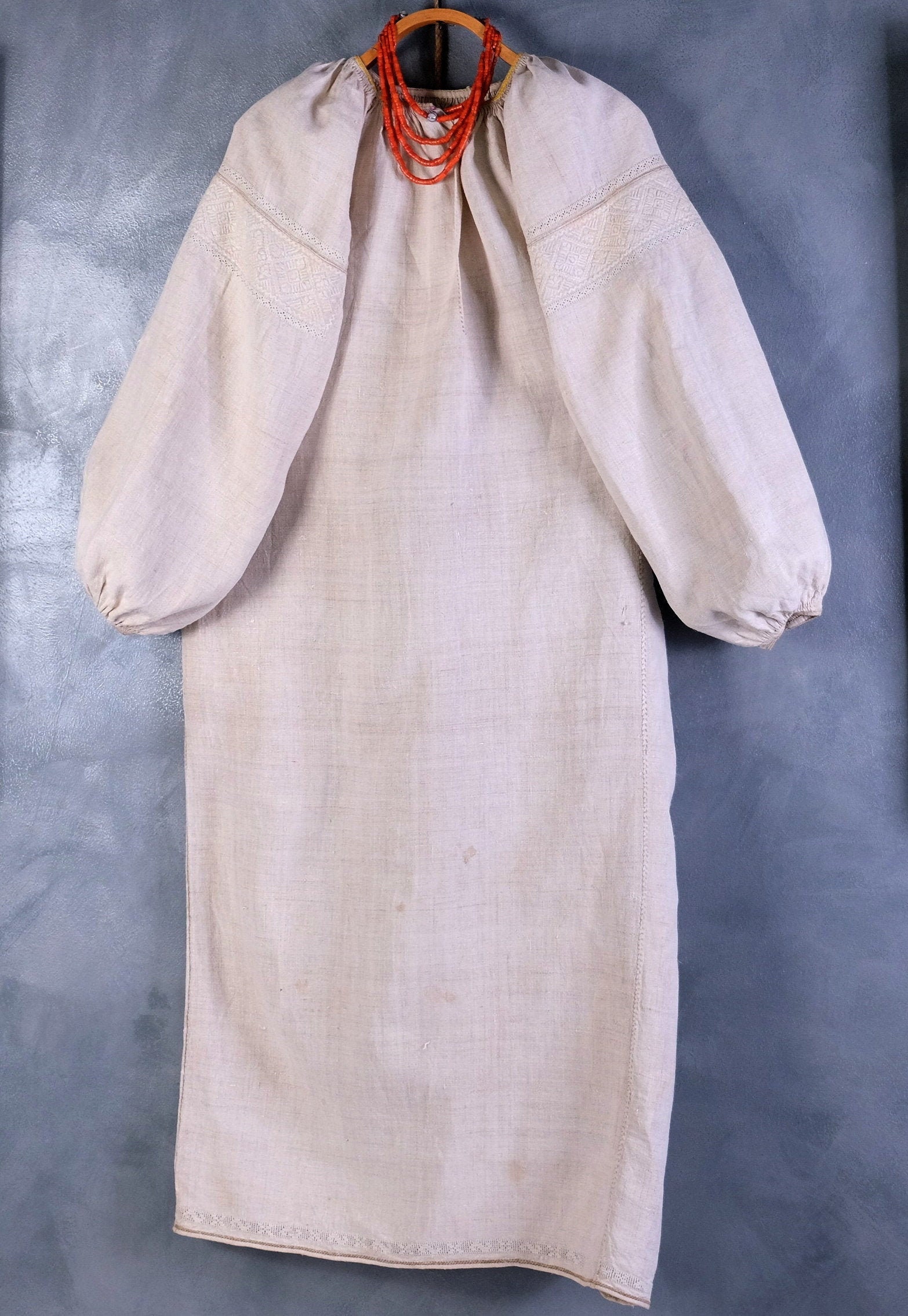 Antike weiße Kleid Hanf Kleid ukrainische Nerkleid Kleidung | Etsy