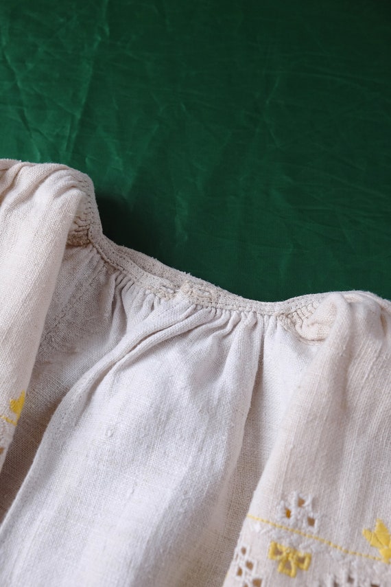 Antique white blouse White on white embroidering … - image 7