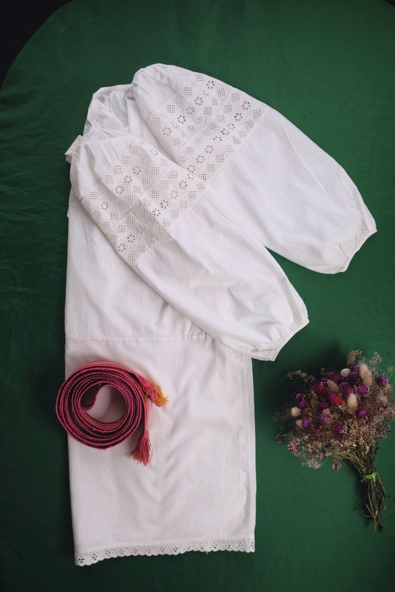 Stunning cutting lace dress tunic!! White Ukrainia