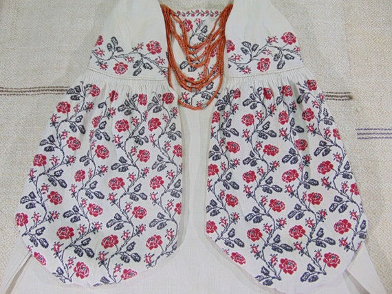 RESERVED LUXURIOUS antique embroidering!! Homespun