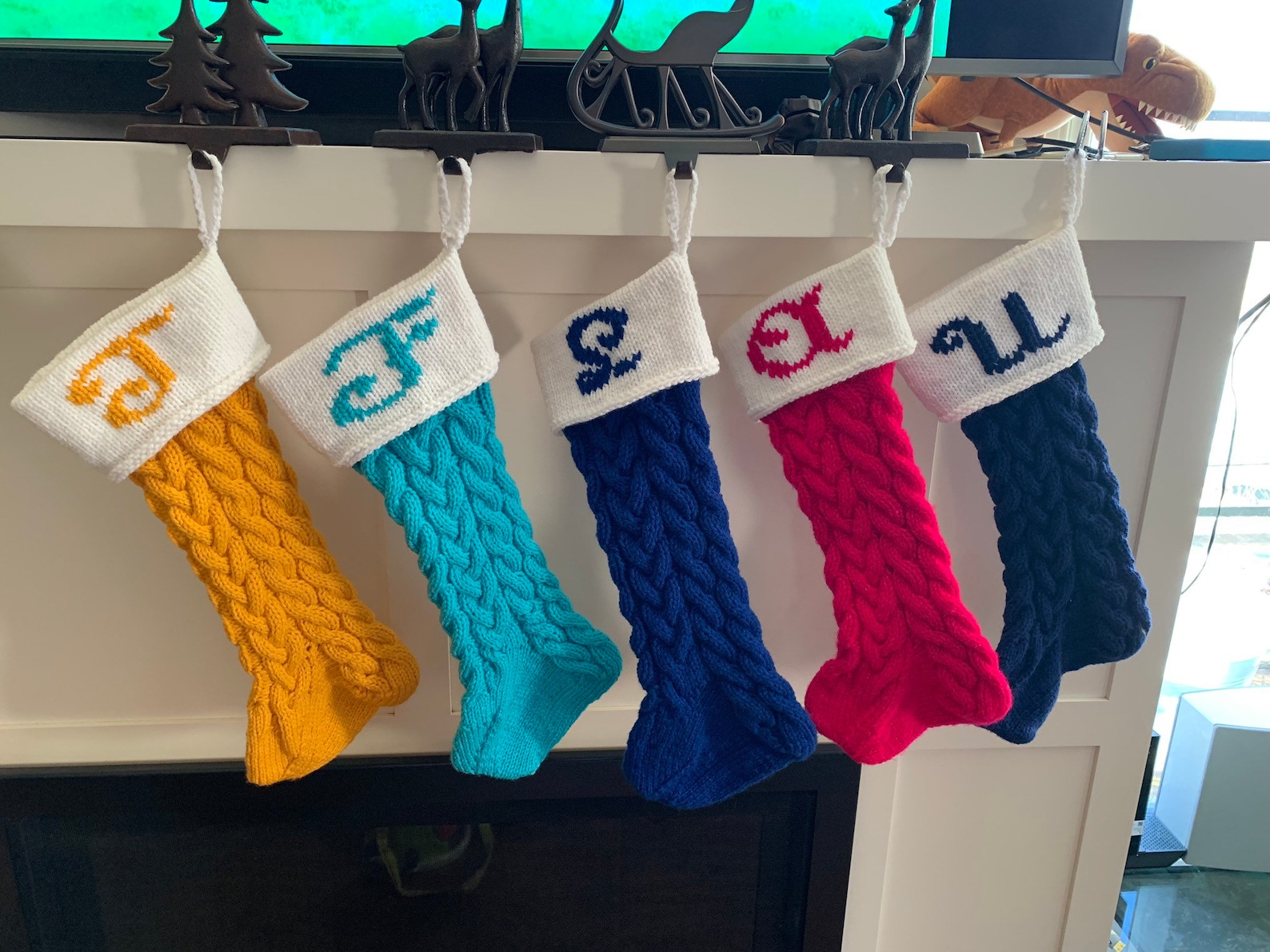 Personalized Stocking Cable Knit Hand Made Etsy
