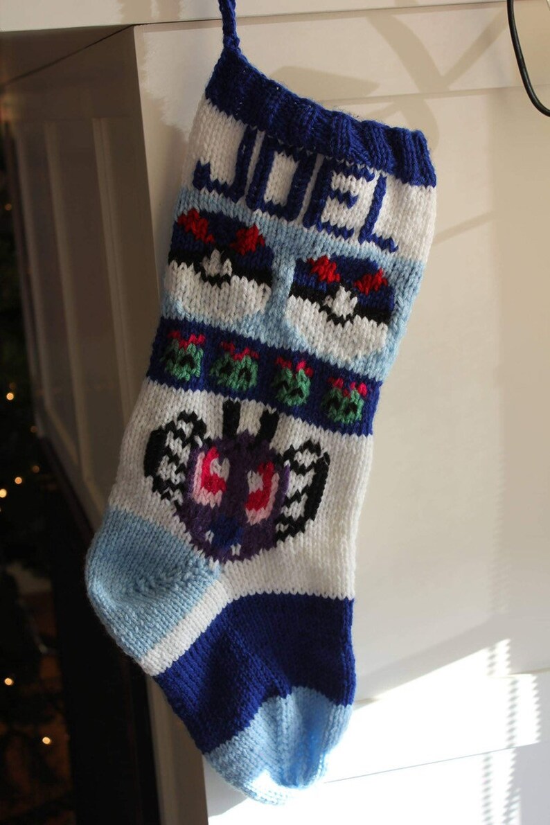 Personalized Knit Stocking Hand Made