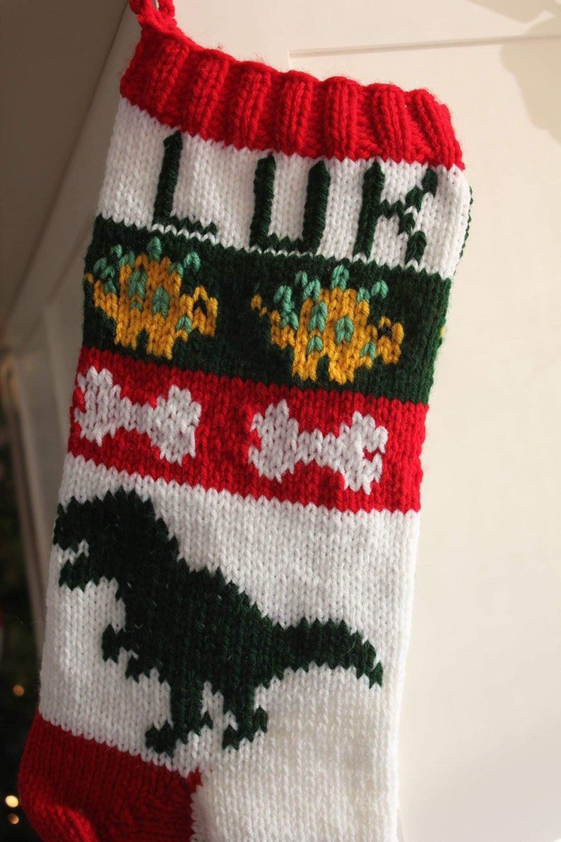 Personalized Knit Stocking Hand Made