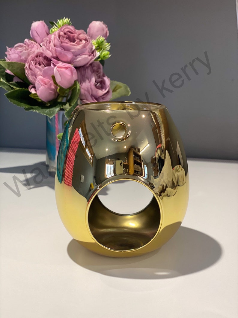 Silver rose gold & electric pink gold wax melt burner Etsy