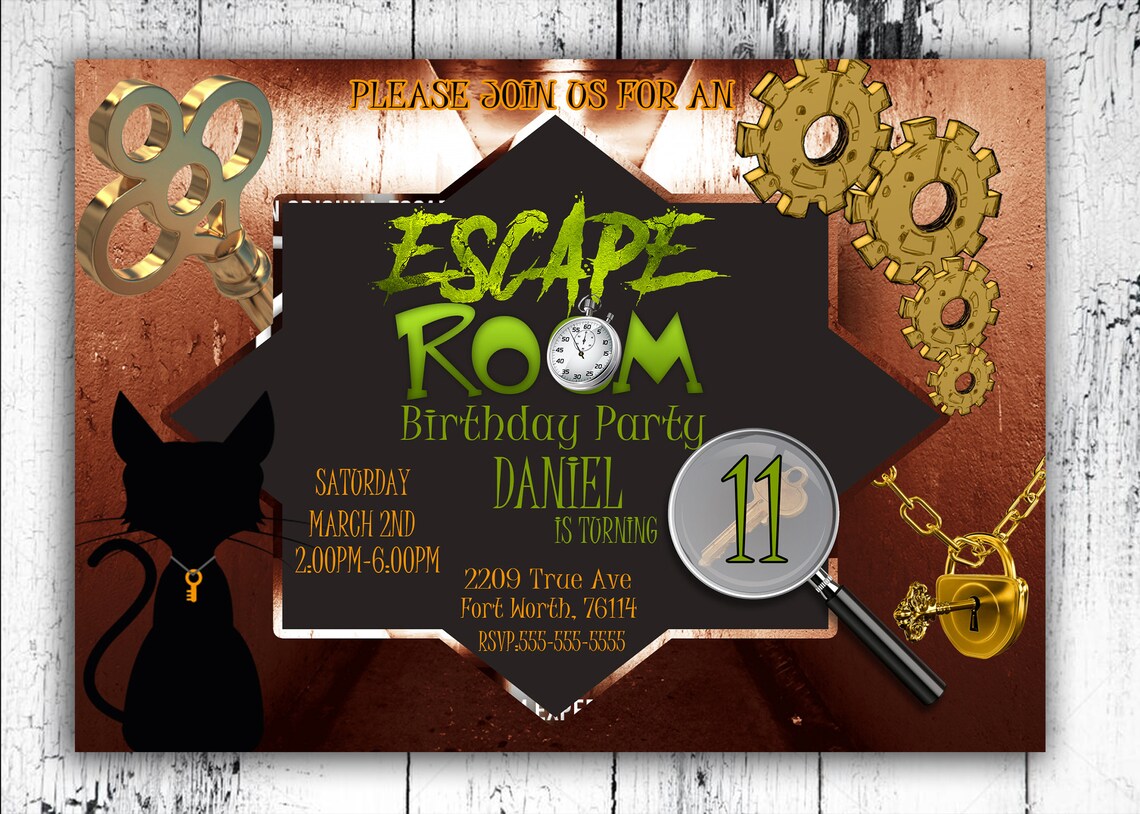 Escape Room Invitation Escape Room Game Escape Room Party - Etsy