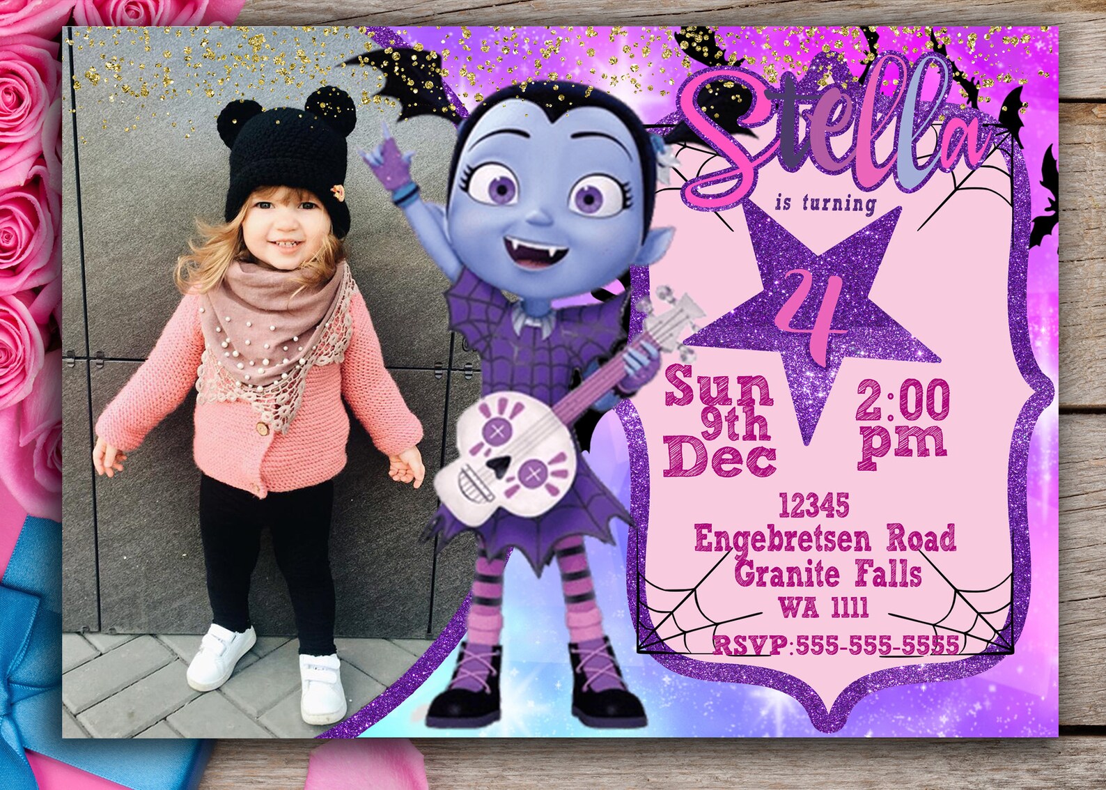 Vampirina Invitation Vampirina Birthday Party Invitation | Etsy