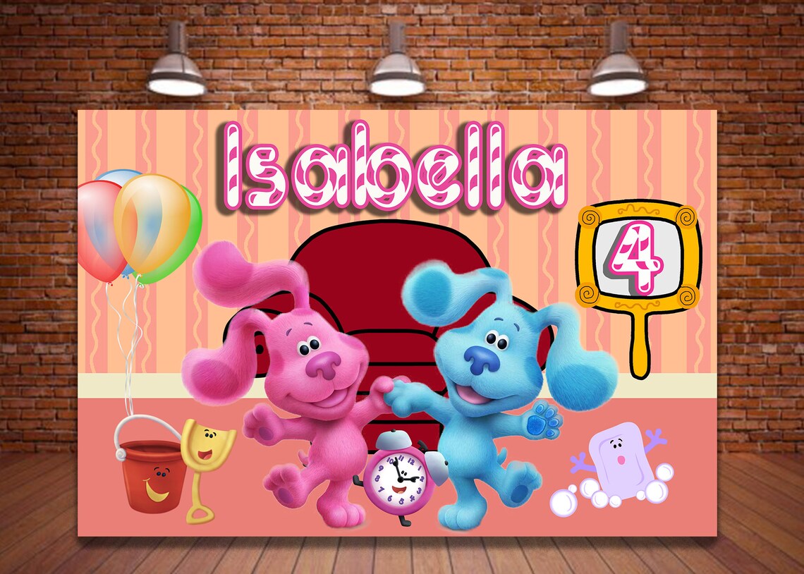 Blues Clues Birthday Blues Clues Backdrop Blues Clues Party Etsy