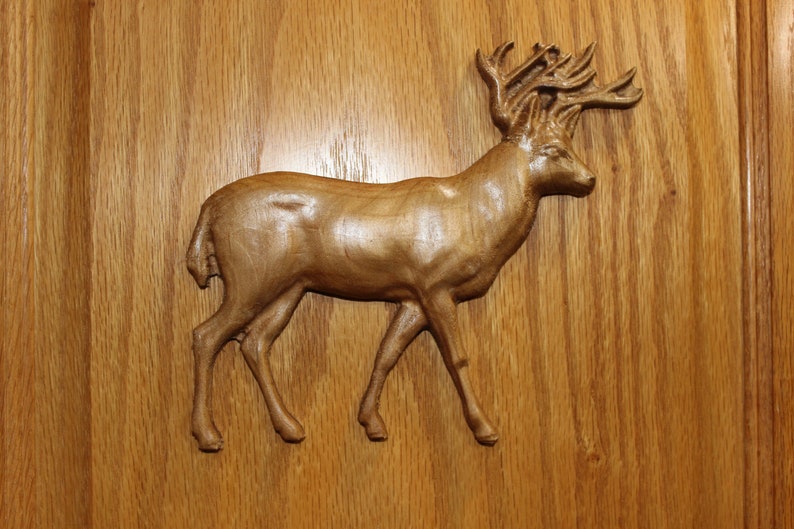 Carved Wooden Relief BuckDeer made out of Hard Maple with Etsy